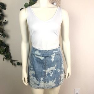 Free People tie-dye denim skirt